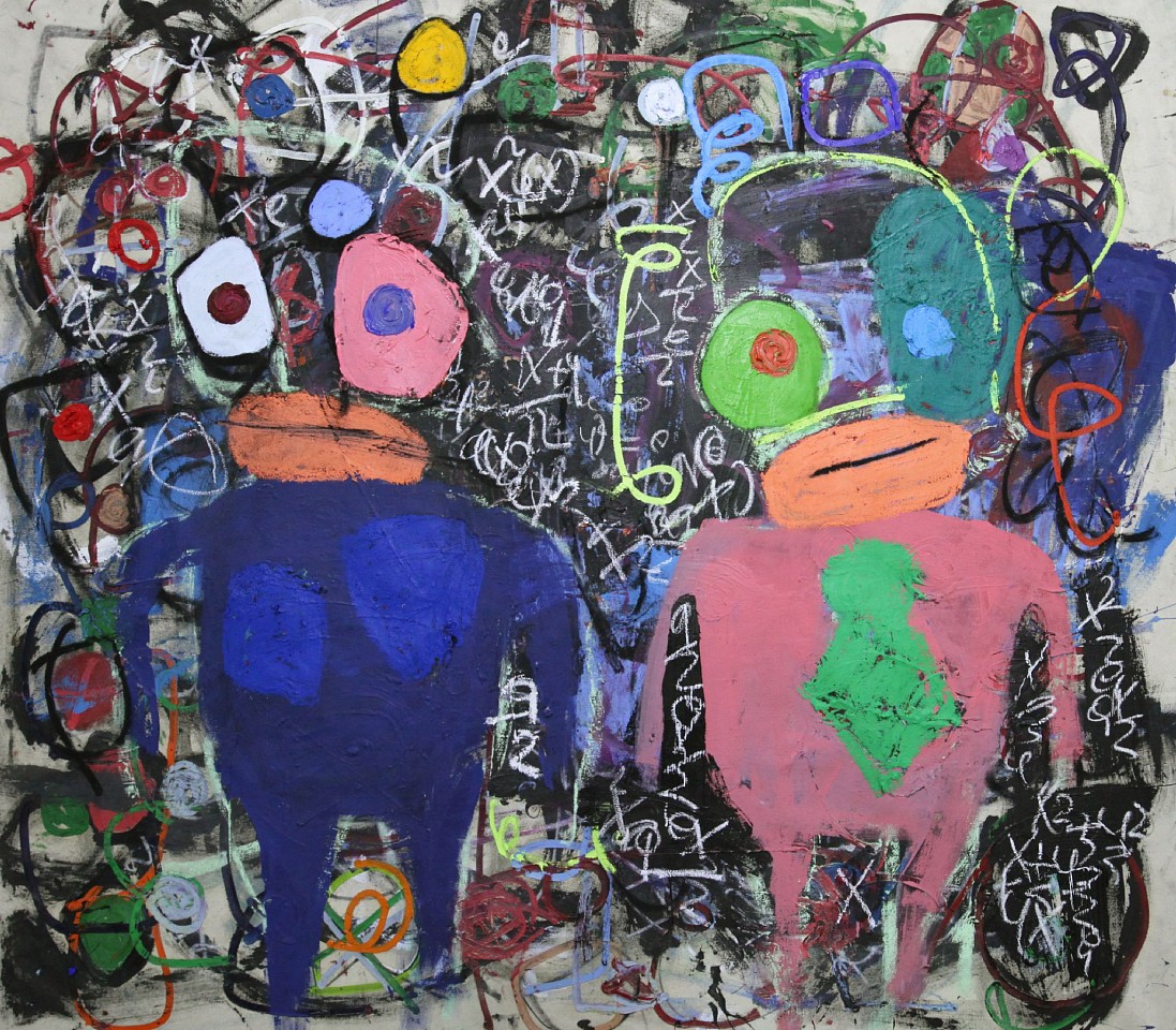 Taher Jaoui, Anthropoid III, 2024
Mixed media on canvas, 59 x 63 in.
"Anthropoid III" (2024) by Taher Jaoui is a vibrant and expressive mixed-media painting on canvas, measuring 59 x 63 inches. This visually striking composition merges bold gestural abstraction, figurative elements, and energetic mark-making, creating a dynamic interplay of form and color. Deep blues, bright pinks, and vivid greens contrast against a chaotic background filled with cryptic symbols and layered textures, evoking themes of human connection, identity, and subconscious narratives.

Jaoui’s distinctive style, influenced by abstract expressionism, street art, and automatism, results in a powerful statement piece ideal for collectors, interior designers, and contemporary art enthusiasts. Available exclusively at Sponder Gallery, Anthropoid III is an exceptional investment in museum-quality contemporary art.


Taher Jaoui, contemporary abstract painting, modern abstract art, mixed media on canvas, large-scale painting, figurative abstraction, expressionist painting, bold color palette, fine art gallery, Sponder Gallery, art for collectors, luxury contemporary artwork, statement piece for interior design.
JAO00014
$16,800