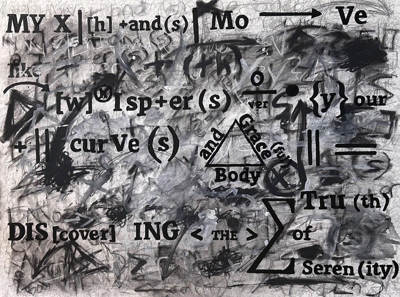 Gabriel Delgado, My Hands Move Like Whispers Over Your Curves, 2024
Mixed Media, graphite, chalk, acrylic paint on stretched canvas., 36 x 48 in.
DELG00010