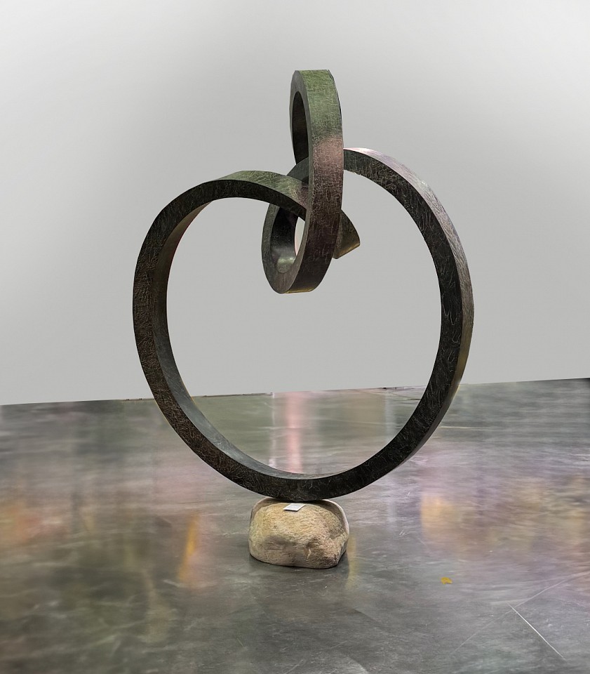 Gino Miles, ZZ Mezzanotte, 2025
Bronze and Boulder, 104 inches tall with 86 inch turning radius (narrowest width 52 inches)sits on 13 x 32 x 24 inch boulder
MILE00094