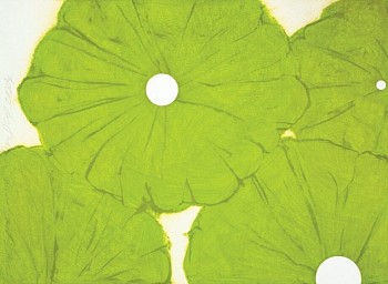 Donald Sultan - Z Four Green Poppies, April 24, 2024; edition of 35