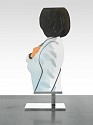 Alex Katz, Z Vivien in White Coat; edition of 6
2021, Porcelain enamel on shaped steel with aluminum core and polished edges and mounted on polished stainless base