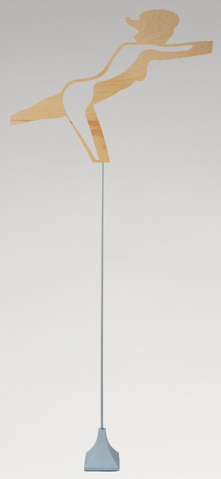 Alex Katz, Z Dancer 3 on Rod, edition of 15, 2023
Marine plywood mounted to aluminum rod on aluminum base with peened finish, 72 x 32 x 5 1/2 in.
KATZ00165
$20,000