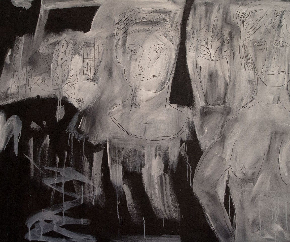 Harold Garde, Z Black Line Figures, 2001
Acrylic on canvas, 44 x 56 in.
Harold Garde’s Black Line Figures (2001) is a bold and expressive contemporary painting that explores human form, emotion, and abstraction through the use of monochromatic tones and gestural line work. Executed in acrylic on canvas (44 x 56 inches), this piece demonstrates Garde’s mastery of expressive mark-making, figurative abstraction, and psychological depth. The stark contrast of black and white, combined with raw, sketch-like figures, evokes a sense of memory, impermanence, and existential reflection. This museum-quality modern artwork is a significant example of Garde’s contemporary expressionist style, making it a compelling addition for collectors, museums, and fine art investors seeking figurative abstraction with emotional resonance.


GARD00002