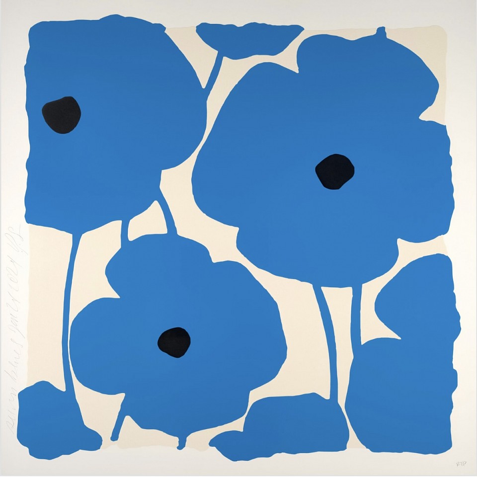 Donald Sultan, Z Seven Blues Jan. 24, 2024; edition of 30, 2024
Color silkscreen with enamel inks, flocking, and tar-like texture on Rising 4-ply museum board, 58 x 58 in.
SULT00160