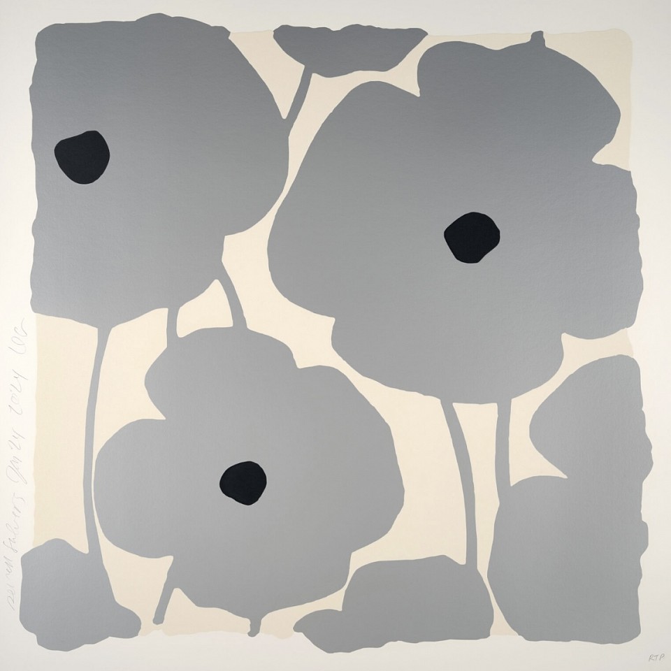 Donald Sultan, Z Seven Silvers Jan. 24, 2024; edition of 30, 2024
Color silkscreen with enamel inks, flocking, and tar-like texture on Rising 4-ply museum board, 58 x 58 in.
SULT00159