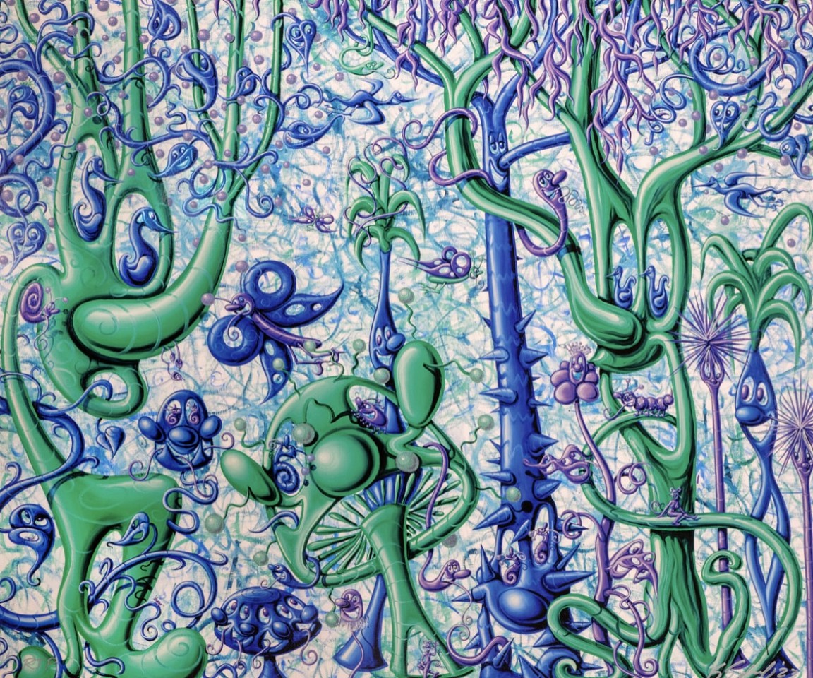 Kenny Scharf, Z Schrungle; edition of 40, 2023
Archival pigment ink print with silkscreened high gloss varnish and diamond dust on Innova Etching Cotton Rag 315 gsm fine art paper, 42 x 50 1/2 in.
SCHA00046
