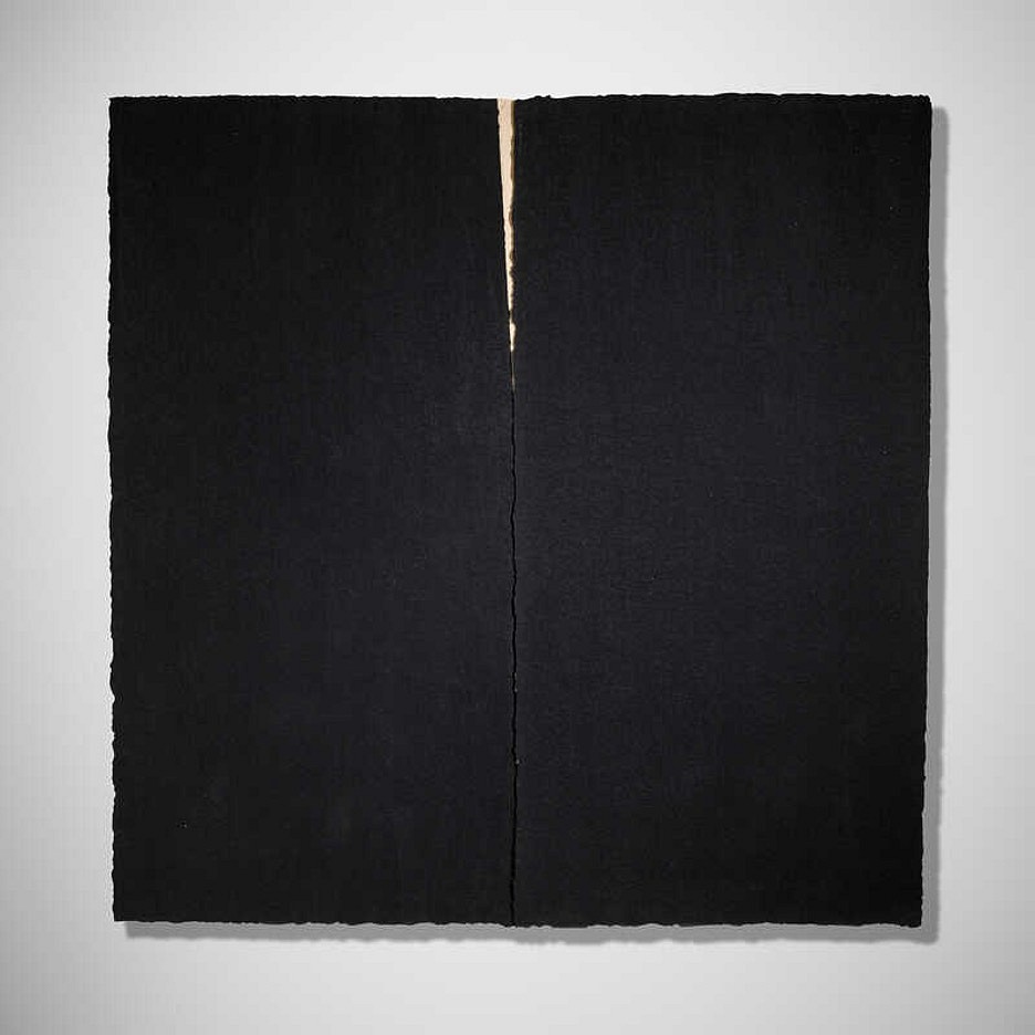 Richard Serra, Esna, edition 5/31, 1991
paintstick and screenprint on 2 sheets of coated paper, 77 x 77 in.
SERR00001