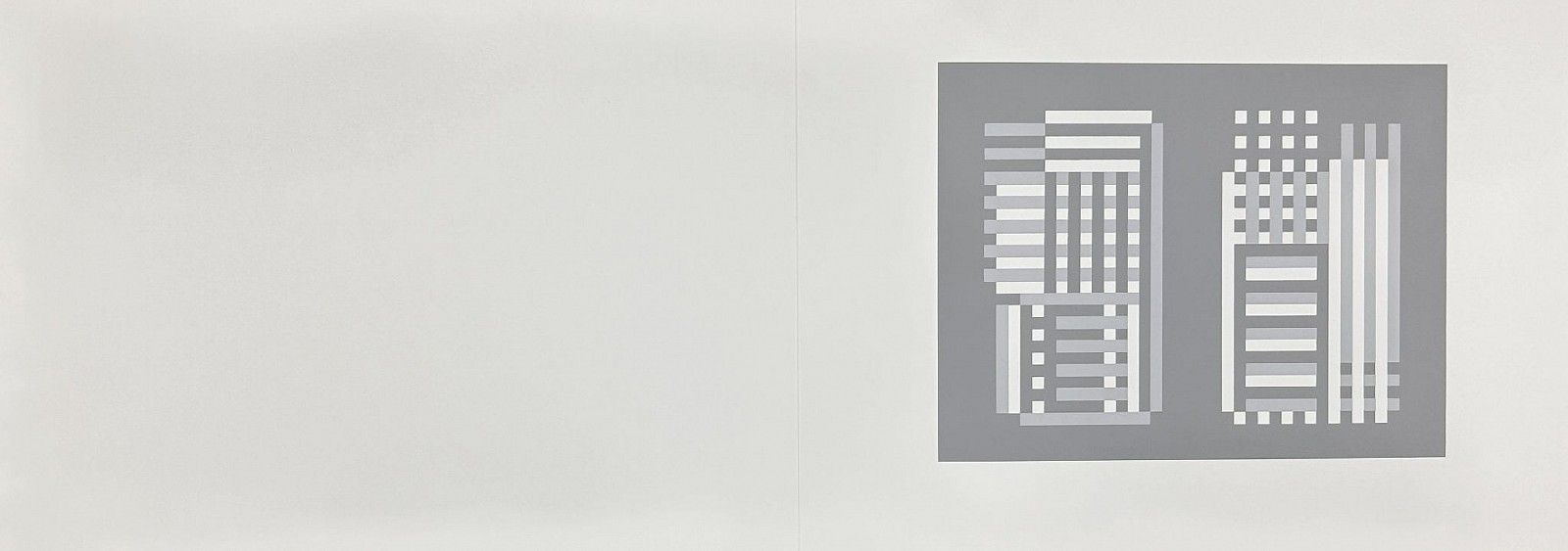 Josef Albers, Lauben: Portfolio 2  Folder 12; from Formulation Articulation; edition 238/1000, 1972
screenprint on Mohawk Superfine Bristol paper, 15 x 40 in.
00046