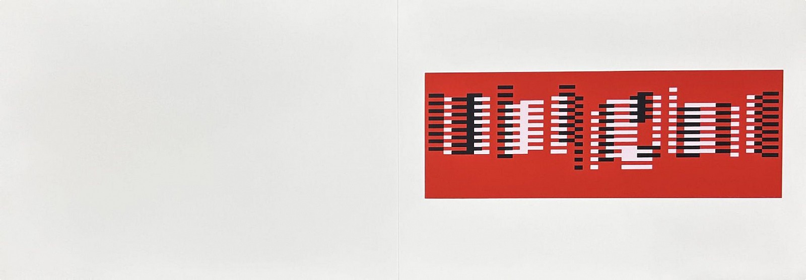 Josef Albers, Lauben (Fugue): Portfolio 1  Folder 8; from Formulation Articulation; edition 238/1000, 1972
screenprint on Mohawk Superfine Bristol paper, 15 x 40 in.
00009