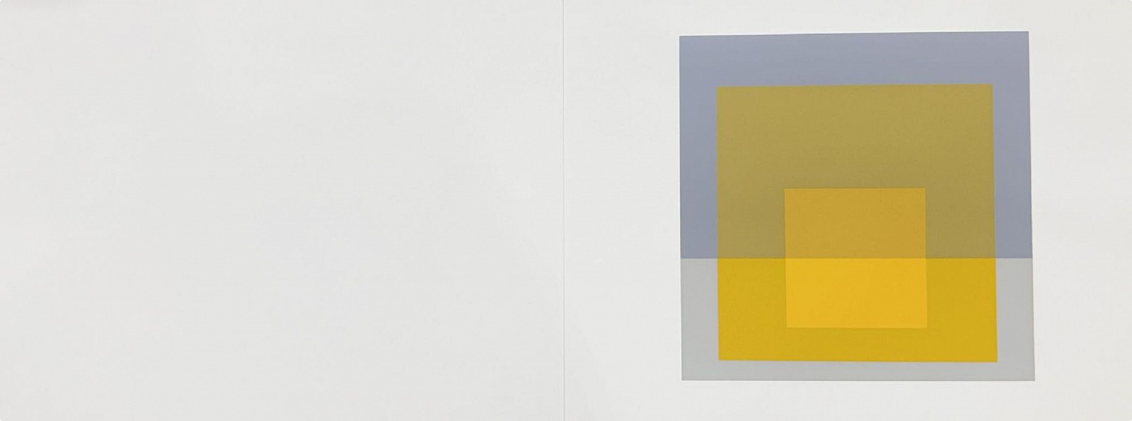 Josef Albers, Homage to the Square: Portfolio 2  Folder 5; from Formulation Articulation; edition 238/1000, 1972
screenprint on Mohawk Superfine Bristol paper, 15 x 40 in.
00039