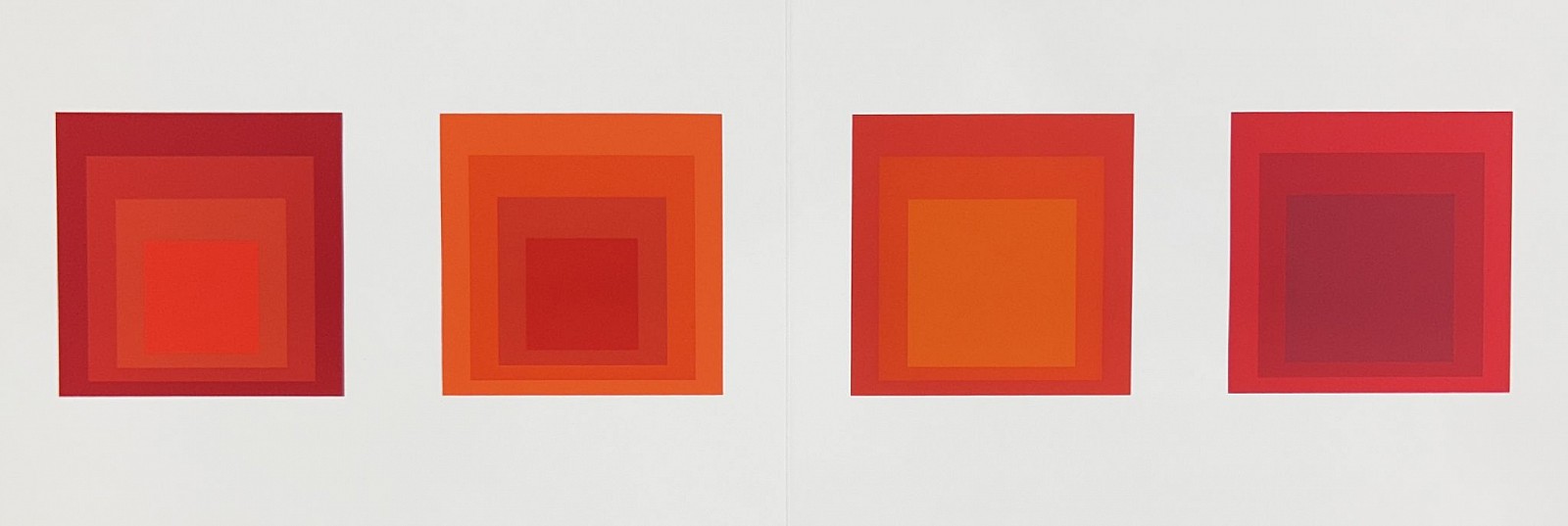 Josef Albers, Homage to the Square: Portfolio 2  Folder 28; from Formulation Articulation; edition 238/1000, 1972
screenprint on Mohawk Superfine Bristol paper, 15 x 40 in.
00062