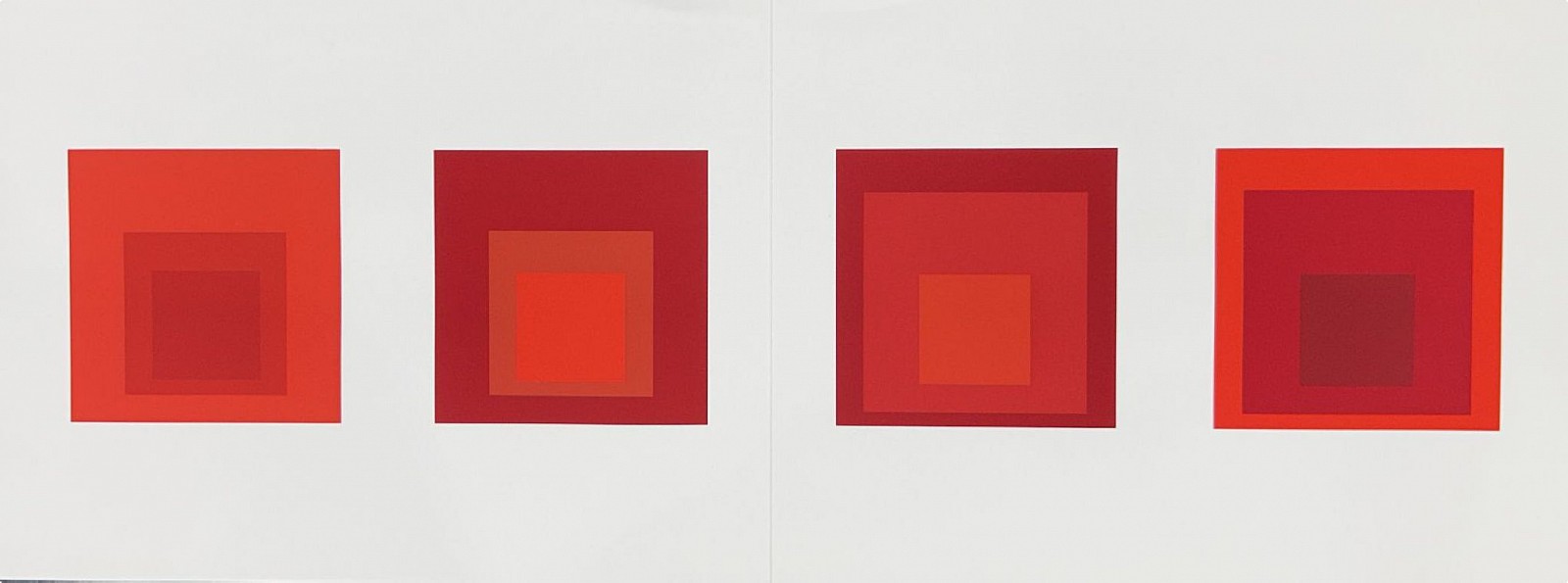 Josef Albers, Homage to the Square: Portfolio 2  Folder 27; from Formulation Articulation; edition 238/1000, 1972
screenprint on Mohawk Superfine Bristol paper, 15 x 40 inches (paper) / 17 x 42 inches (framed)
00061