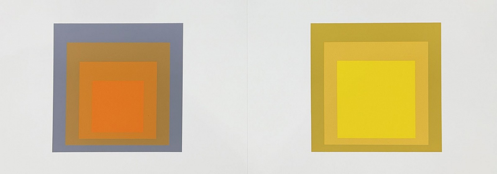 Josef Albers, Homage to the Square: Portfolio 2  Folder 24; from Formulation Articulation; edition 238/1000, 1972
screenprint on Mohawk Superfine Bristol paper, 15 x 40 inches (paper) / 17 x 42 inches (framed)
00058