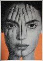 Tigran Tsitoghdzyan, Armenian Mirror (orange)
2025, mixed media on paper
