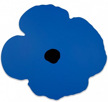 Donald Sultan -&nbsp;Z Blue Wall Poppy, Oct 15, 2024; edition of 30