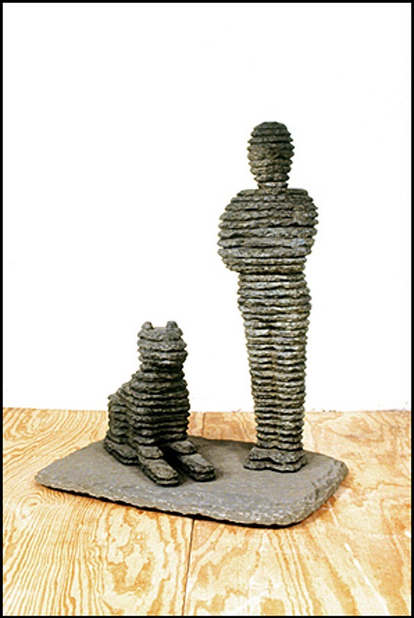 Boaz Vaadia, Z Zur with Dog (#1); edition of 5 + 1AP, 1989
Bronze and Bluestone, 49 x 41 x 29 in.
VAAD00256