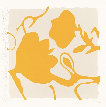Donald Sultan -&nbsp;Z Little Lantern Flowers (Yellow); edition of 30