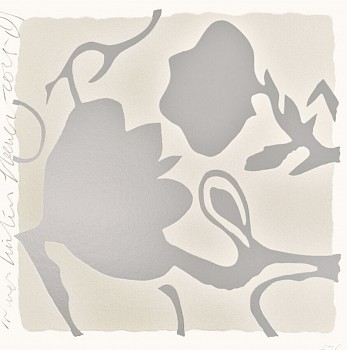 Donald Sultan -&nbsp;Z Little Lantern Flowers (Silver); edition of 30