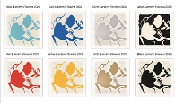 Donald Sultan -&nbsp;Z Little Lantern Flowers (Portfolio of 8 works); edition of 30