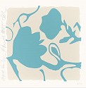 Donald Sultan, Z Little Lantern Flowers (Aqua); edition of 30
2025, Color Silkscreen with enamel inks, and tar-like texture on Rising 2-ply museum board