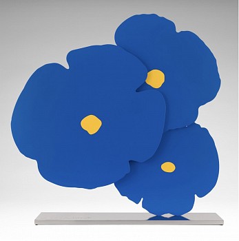 Donald Sultan -&nbsp;Z Blue with Yellow; edition of 25