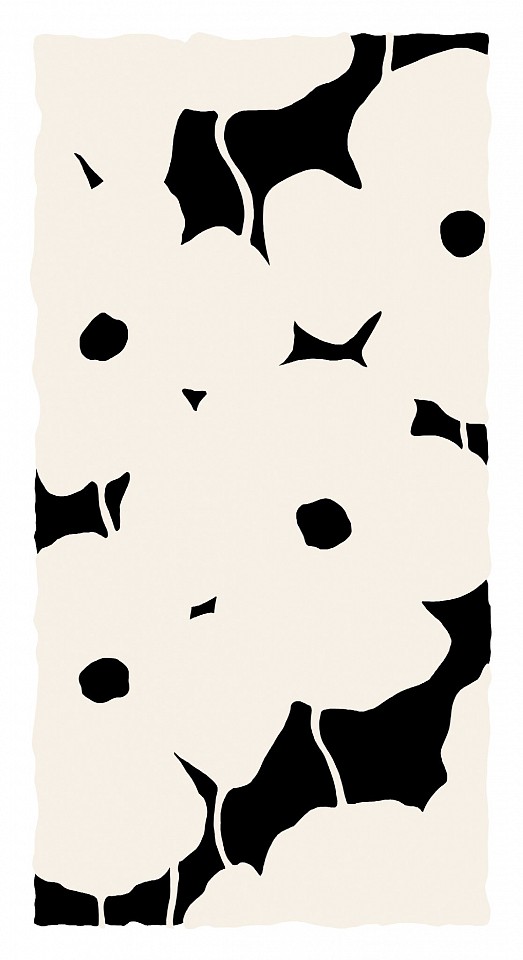 Donald Sultan, Z Vertical Poppies - White; edition of 25, 2026
silkscreen in colors with enamel inks, flocking and sand on 4-ply museum board, 55 x 30 in.
SULT00194
