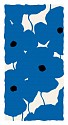Donald Sultan, Z Vertical Poppies - Blue; edition of 25
2026, silkscreen in colors with enamel inks, flocking and sand on 4-ply museum board
