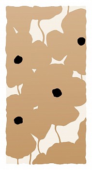Donald Sultan -&nbsp;Z Vertical Poppies - Gold; edition of 25