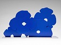Donald Sultan, Blue Poppies Horizontal; edition of 25
2026, Shaped aluminum with acrylic polyurethane paint and stainless steel centers mounted on stainless steel base
