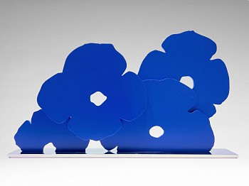 Donald Sultan -&nbsp;Blue Poppies Horizontal; edition of 25